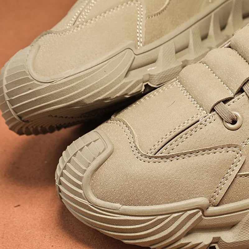 HIKEMEN - Men's Casual Hiking Shoes with Thick Sole and Anti-slip