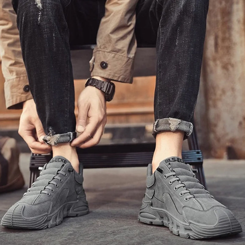 HIKEMEN - Men's Casual Hiking Shoes with Thick Sole and Anti-slip