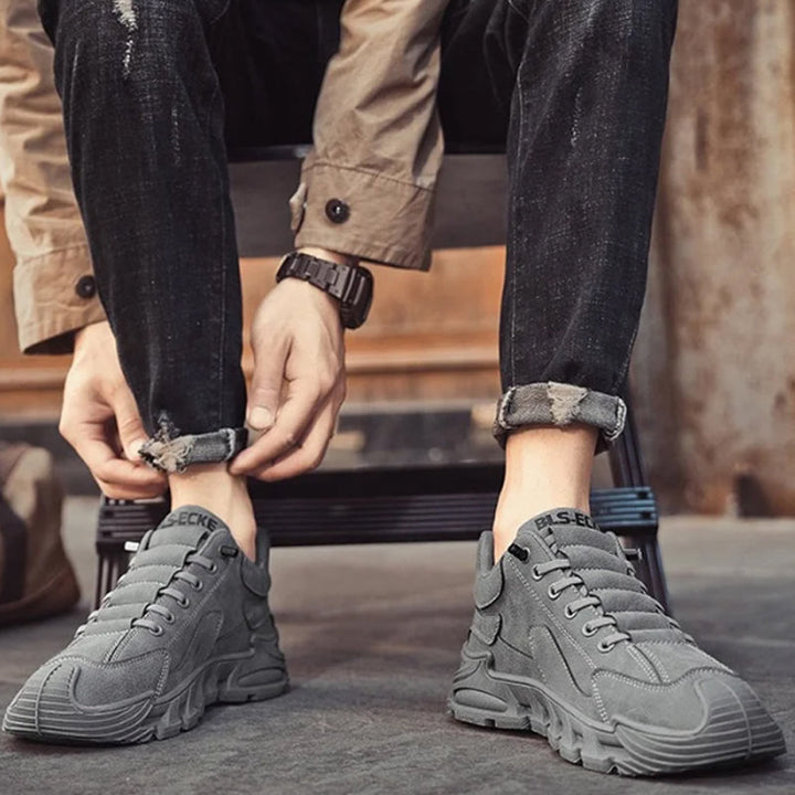 HIKEMEN - Men's Casual Hiking Shoes with Thick Sole and Anti-slip