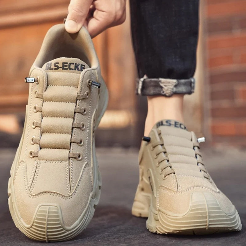 HIKEMEN - Men's Casual Hiking Shoes with Thick Sole and Anti-slip