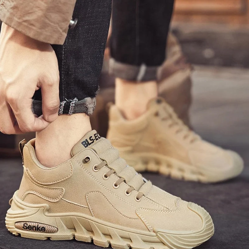 HIKEMEN - Men's Casual Hiking Shoes with Thick Sole and Anti-slip