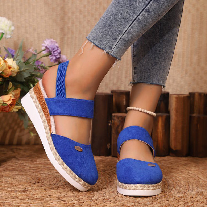 Delilah - strapped sandal with low wedge heel