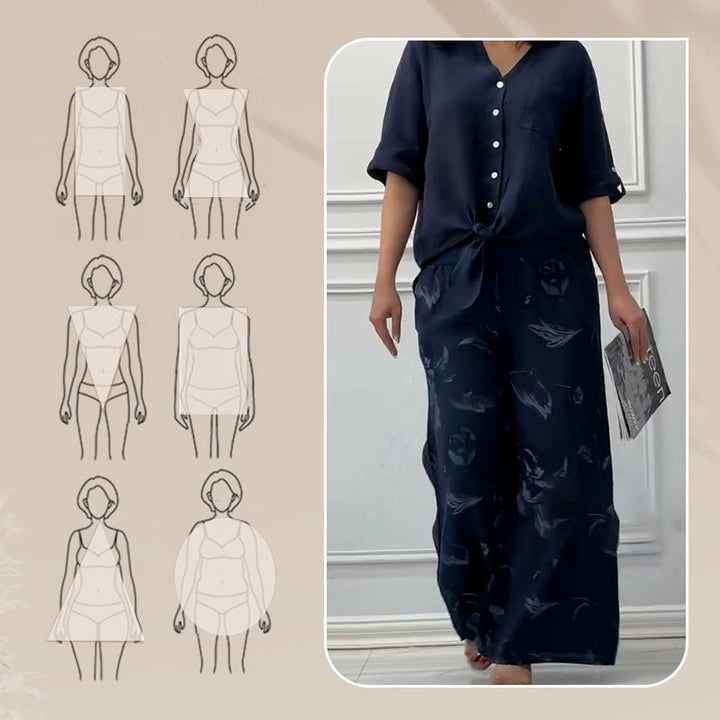 Naya™ - Comfy Blouse & High-Waist 2-Piece Set