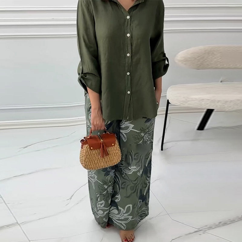 Naya™ - Comfy Blouse & High-Waist 2-Piece Set