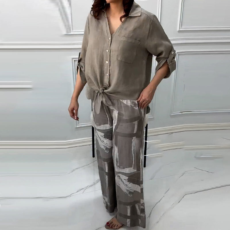 Naya™ - Comfy Blouse & High-Waist 2-Piece Set