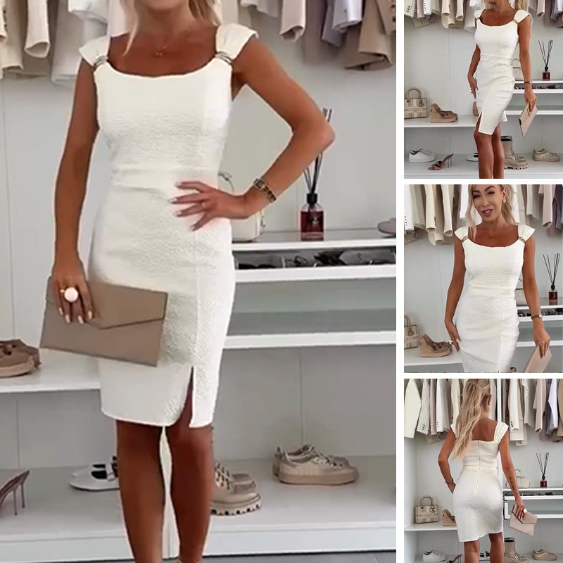 Elena - Elegant bodycon dress with side slit