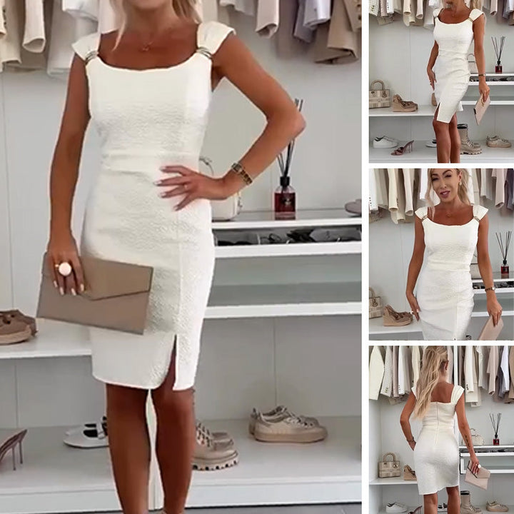 Elena - Elegant bodycon dress with side slit