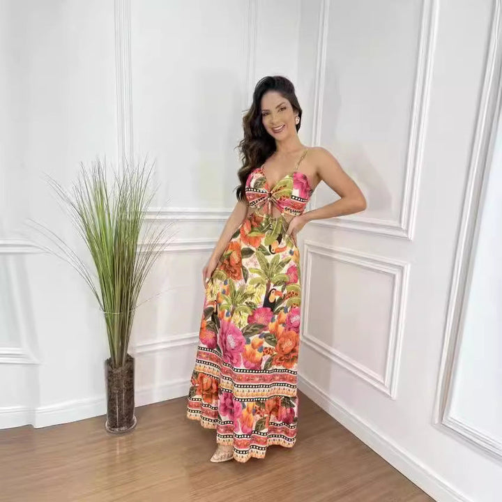 Sophia – Women's Backless Spaghetti Strap Beach Dress