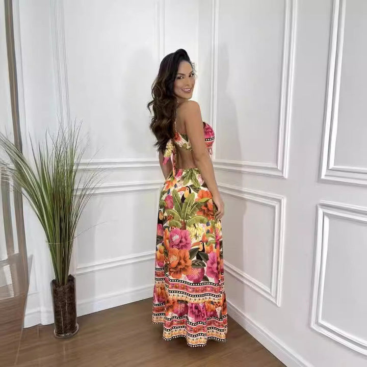 Sophia – Women's Backless Spaghetti Strap Beach Dress