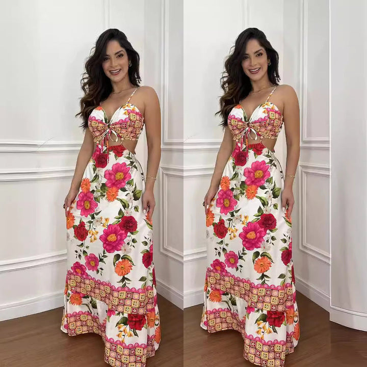 Sophia – Women's Backless Spaghetti Strap Beach Dress