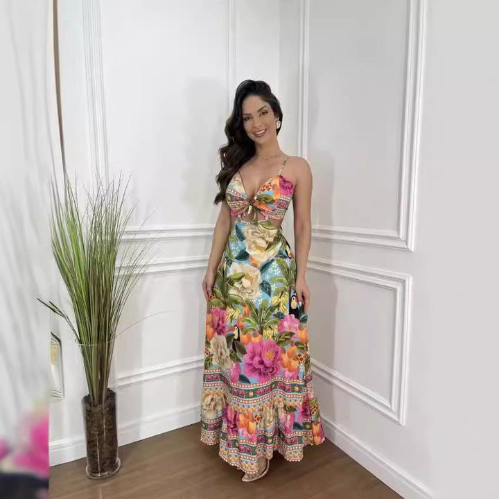 Sophia – Women's Backless Spaghetti Strap Beach Dress