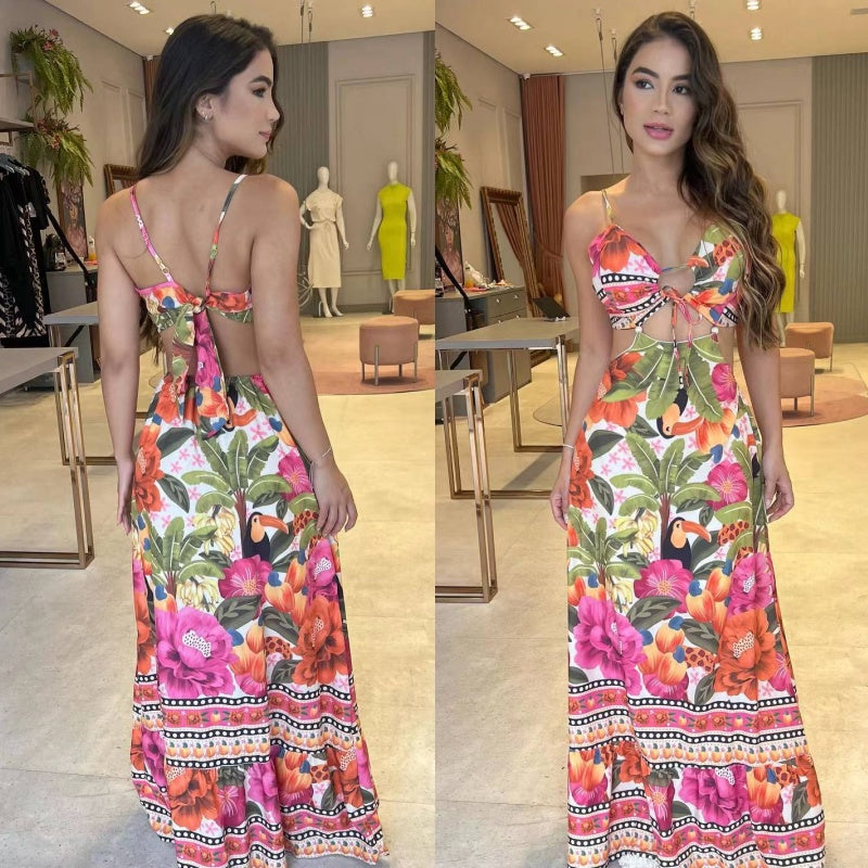 Sophia – Women's Backless Spaghetti Strap Beach Dress