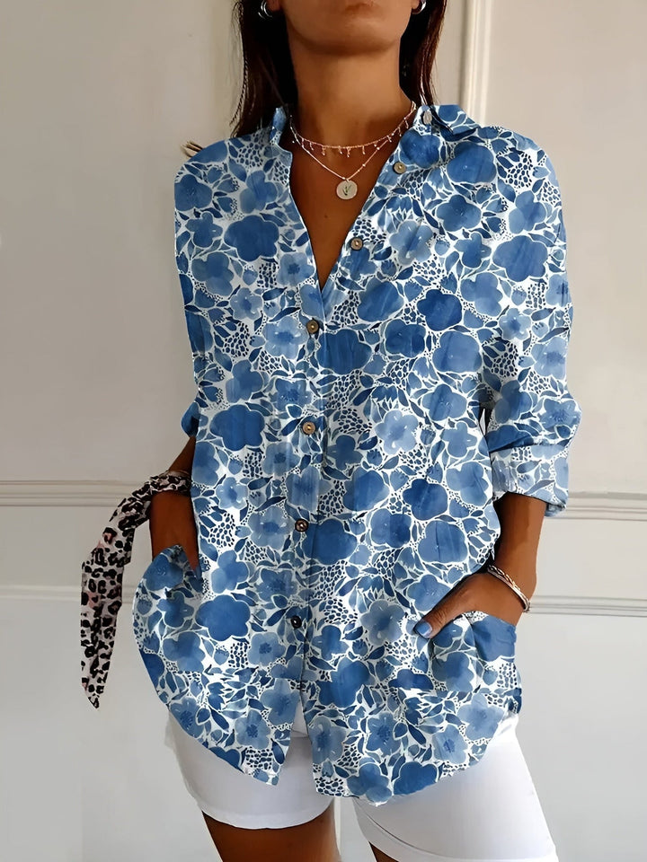Brenda - Casual blouse with flowers and patterns