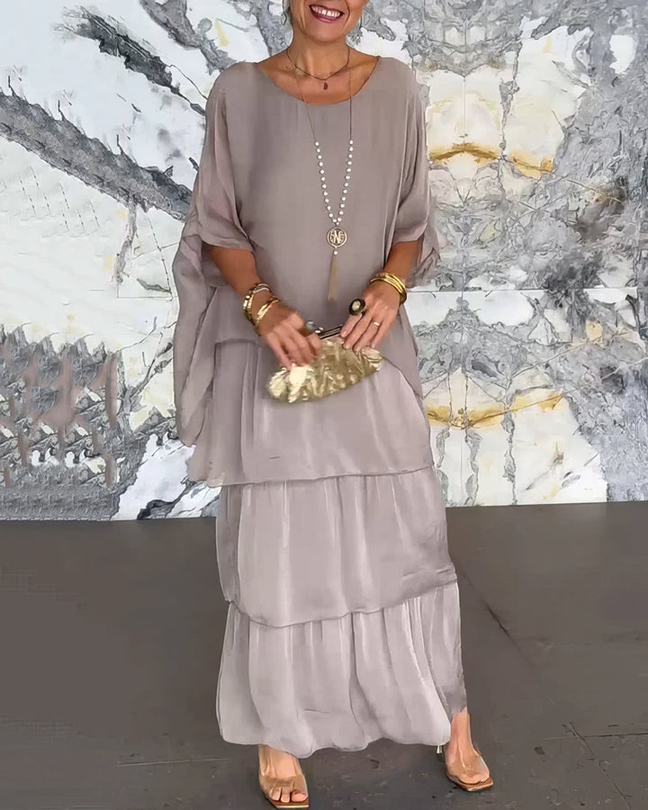 Artistic dress with wide cut