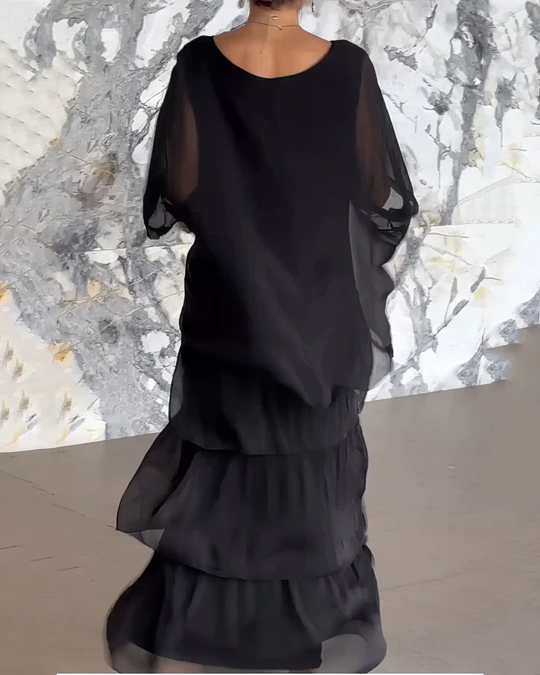 Artistic dress with wide cut