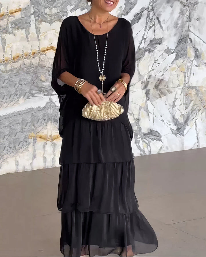 Artistic dress with wide cut