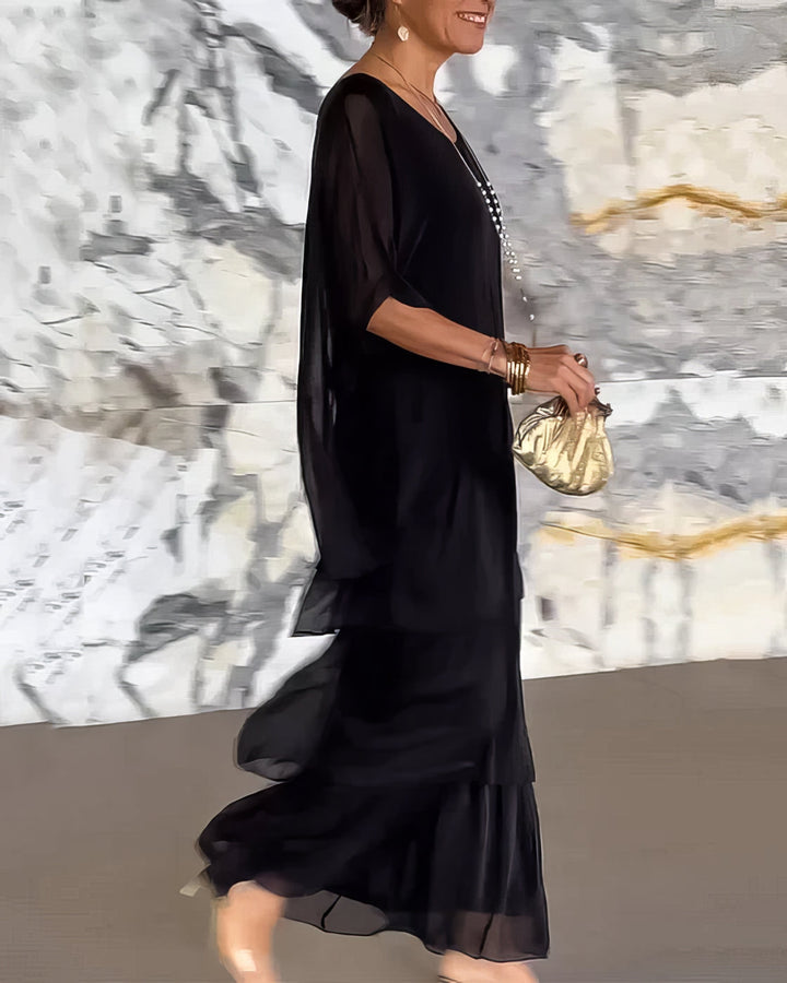 Artistic dress with wide cut