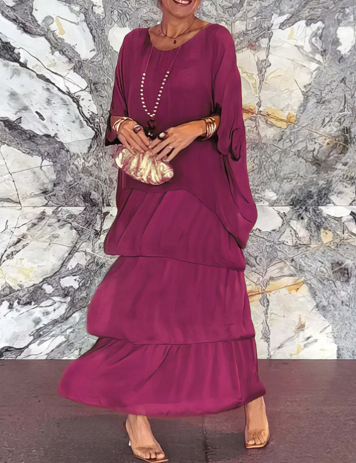 Artistic dress with wide cut