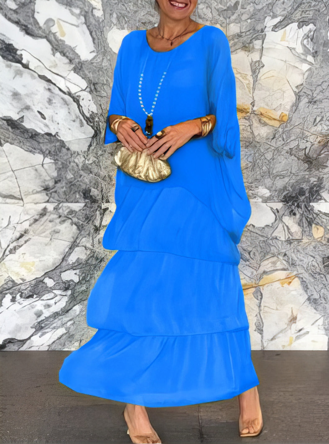 Artistic dress with wide cut