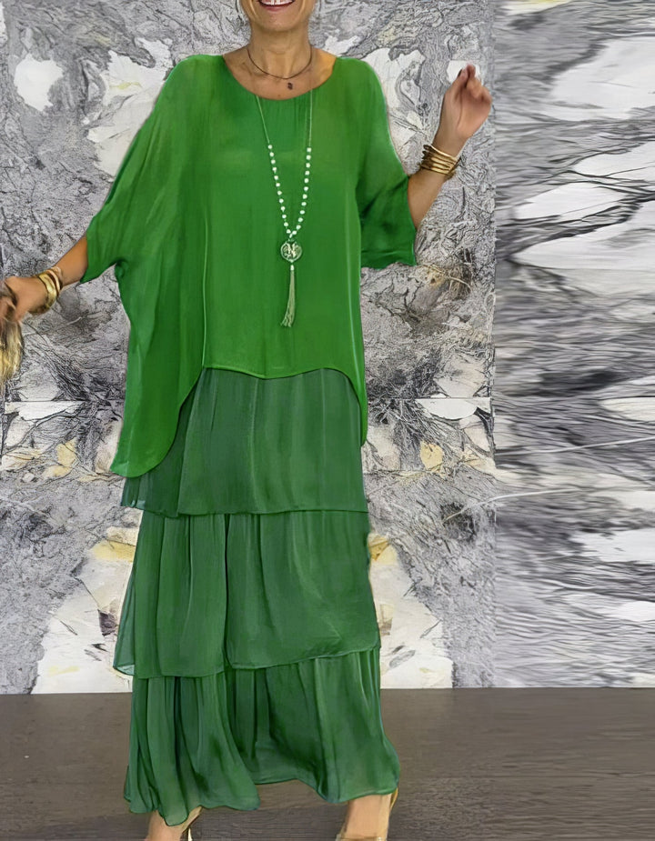 Artistic dress with wide cut