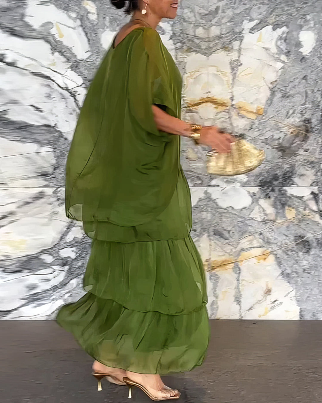 Artistic dress with wide cut