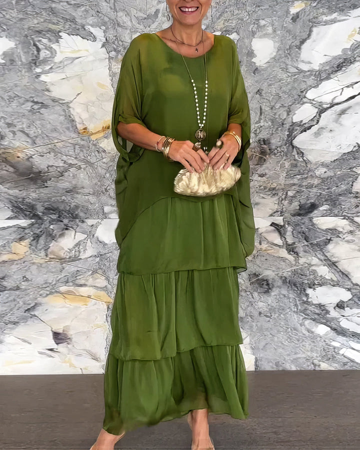 Artistic dress with wide cut